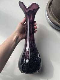 Duży wazon murano bordo bakłażan