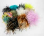 Pompony do czapek z futra eko 12cm pakiet 50 szt mix kolorów do wyboru
