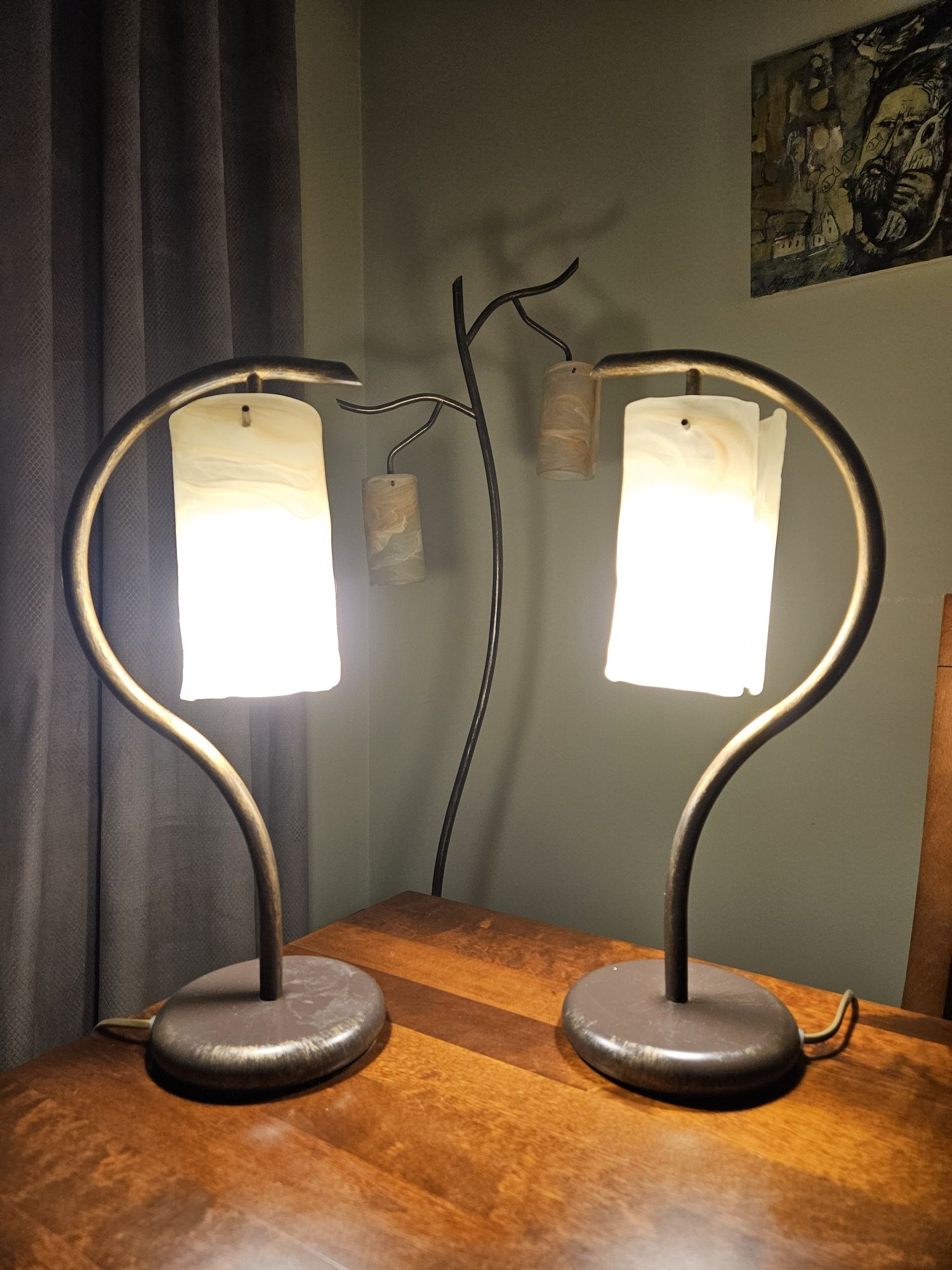 Zestaw 3 lamp: wolnostojąca i dwie lampki nocne