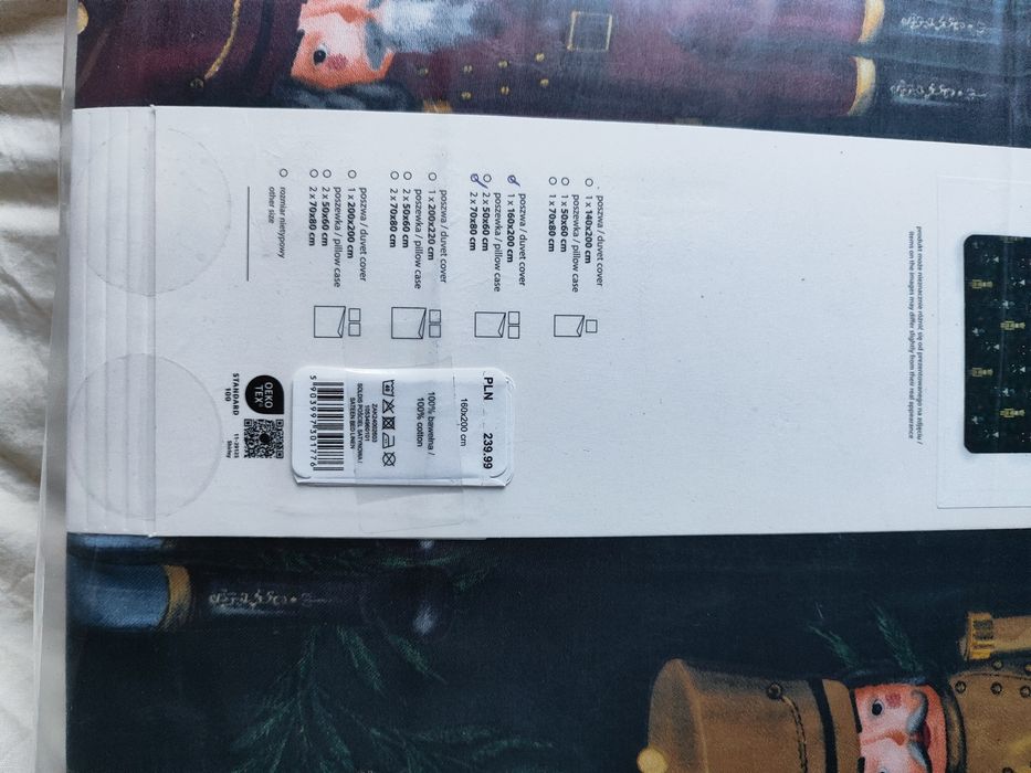 Pościel bawełniana 160x200 święta dziadek do orzechów