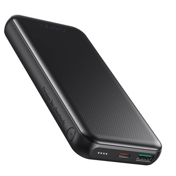 Choetech Powerbank 10000Mah 18W Qc Pd Usb / Usb C Czarny