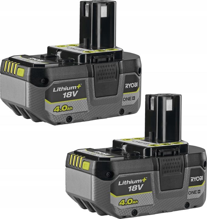 Ryobi 2x Akumulator 18v 4,0ah Bateria Li-ion Rb1840x Do Ładowarki Narz