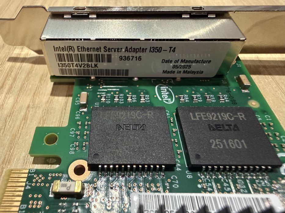 Karta sieciowa do serwera 4x1Gbps RJ45 (Base-T) Intel I350-T4