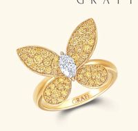 Золотое кольцо Graff Pave Butterfly. С Бриллиантами 1.22 карат.
