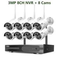 [NOVO] Sistema Vídeo Vigilância Wi-Fi [8 Câmeras 1080P 3 MP] CCTV