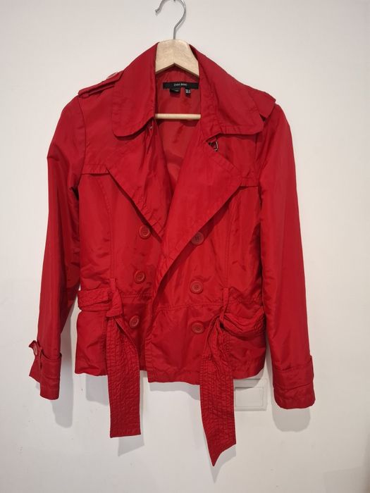 Parka curta vermelha