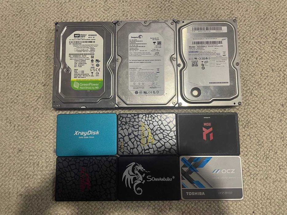 120-512gb Ssd, Hdd, разные комлектующие для сборки пк.