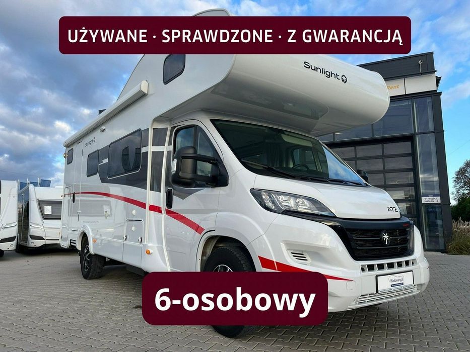 Sunlight A72  Od ręki - Wyjątkowo przestronna alkowa z łóżkami piętrowymi