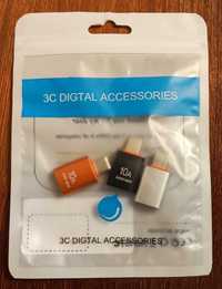 Paczka 3 przejściówek USB-C -USB