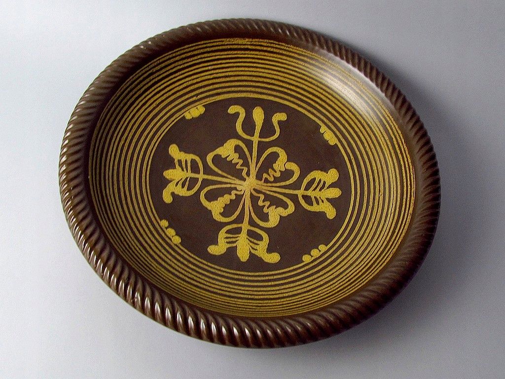 1940/50 wielka ceramiczna malowana patera