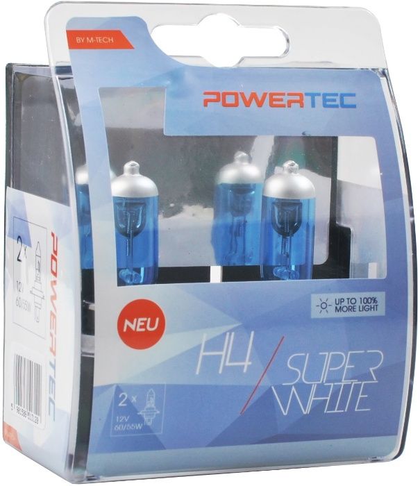 Lâmpadas Halogéneo Powertec tipo Xenon Super White - DUO Pack 4000k