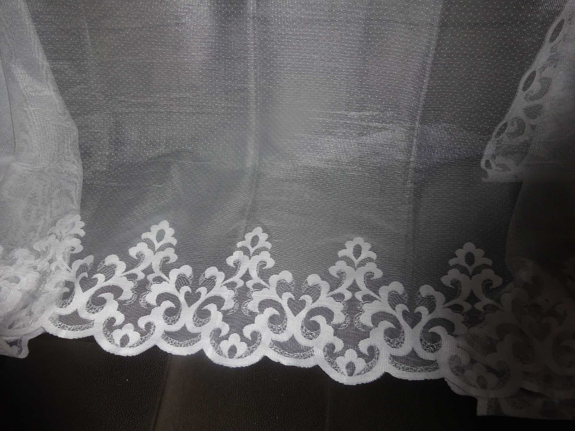 biała zazdrostka firanka do kuchni tunel 90 x 210 cm