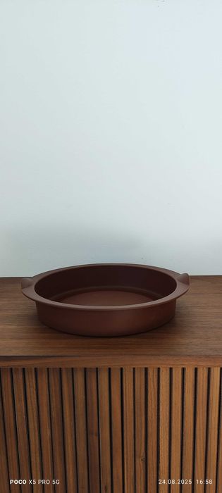 Tupperware forma silikonowa do ciasta okrągła brąz