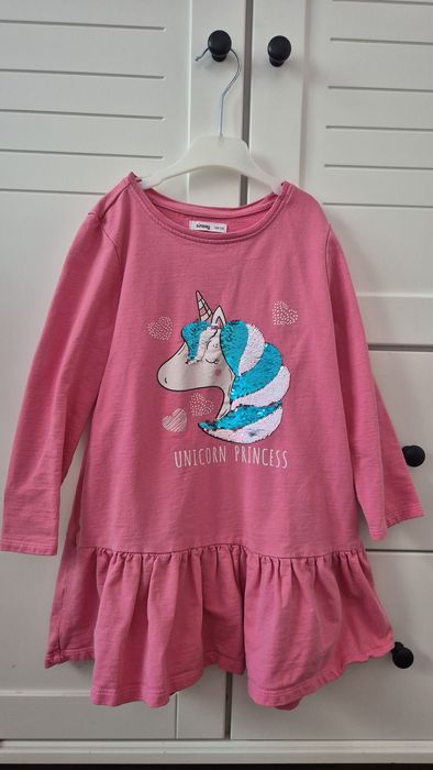 Bluzka tunika sinsay r. 128 jednorożec