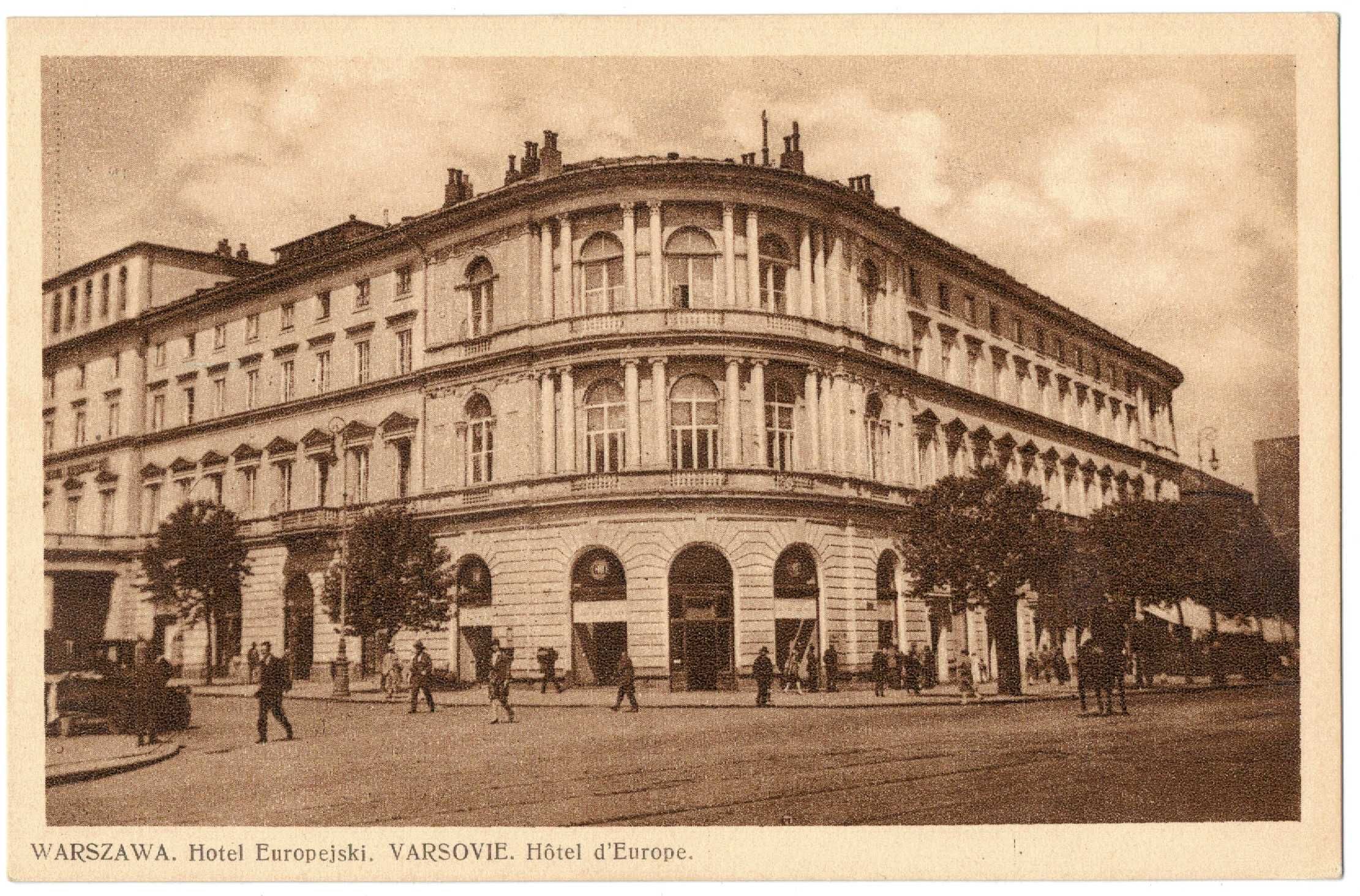 Warszawa - Hotel Europejski - bez obiegu, piękny stan