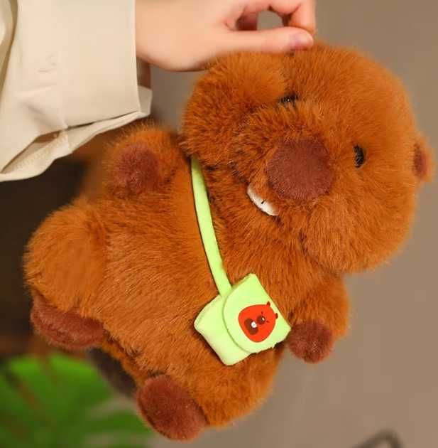 Мягкая Игрушка-подушка бобер с пледом внутри (50 см)