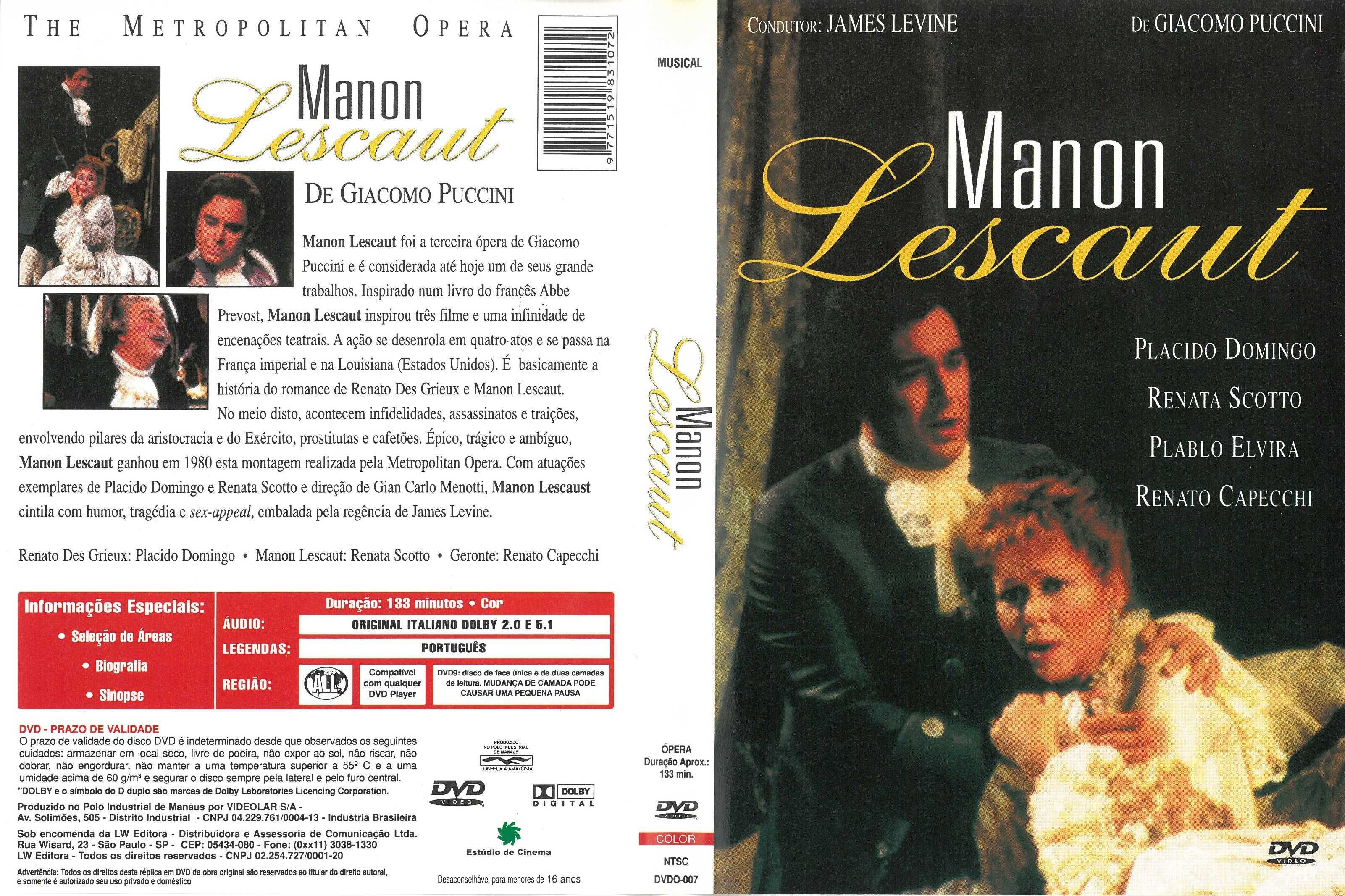 Ópera "Manon Lescaut" de Giacomo Puccini