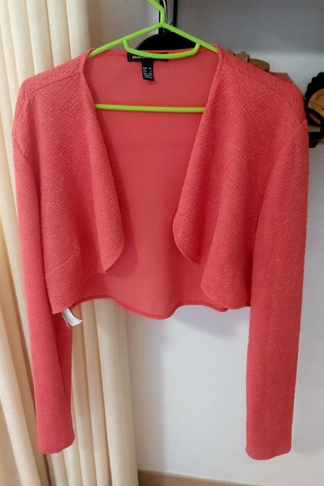 Blazer curto salmão