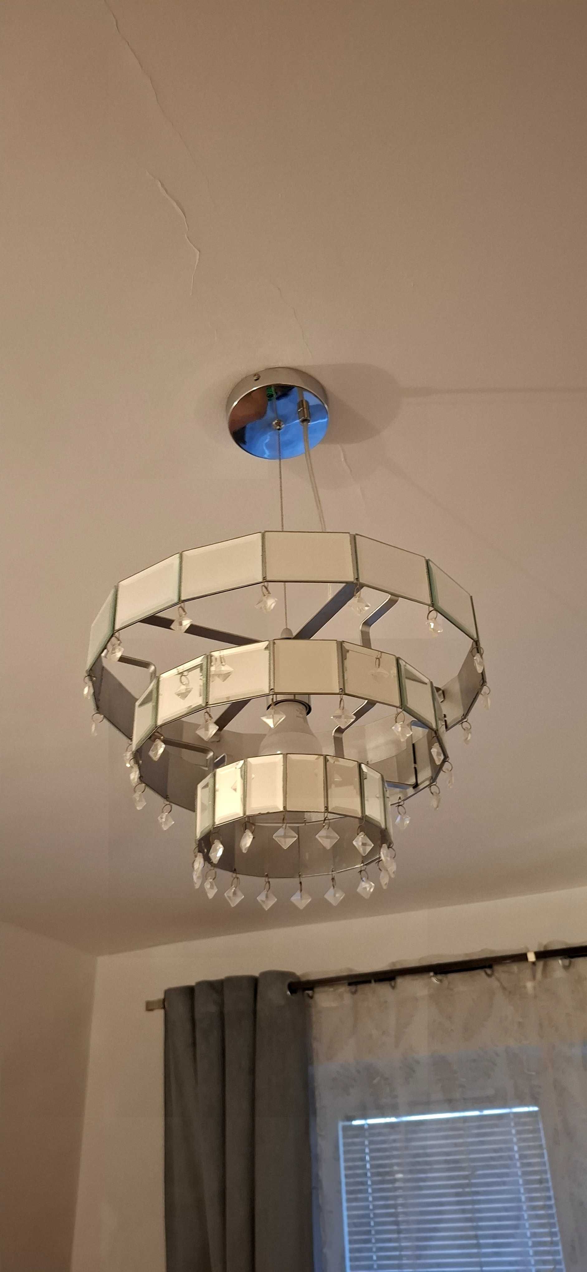 Lampa sufitowa kryształy glamour lustrzana home and you home&you klosz
