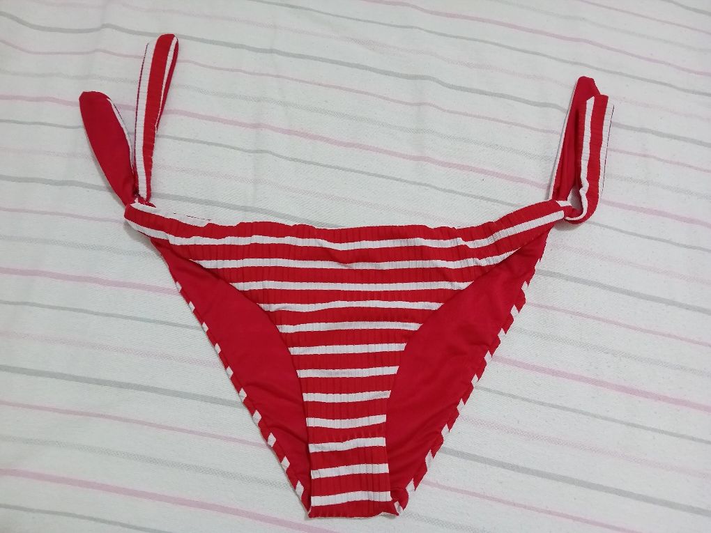 Cueca de Bikini S Tezenis vermelha riscas brancas