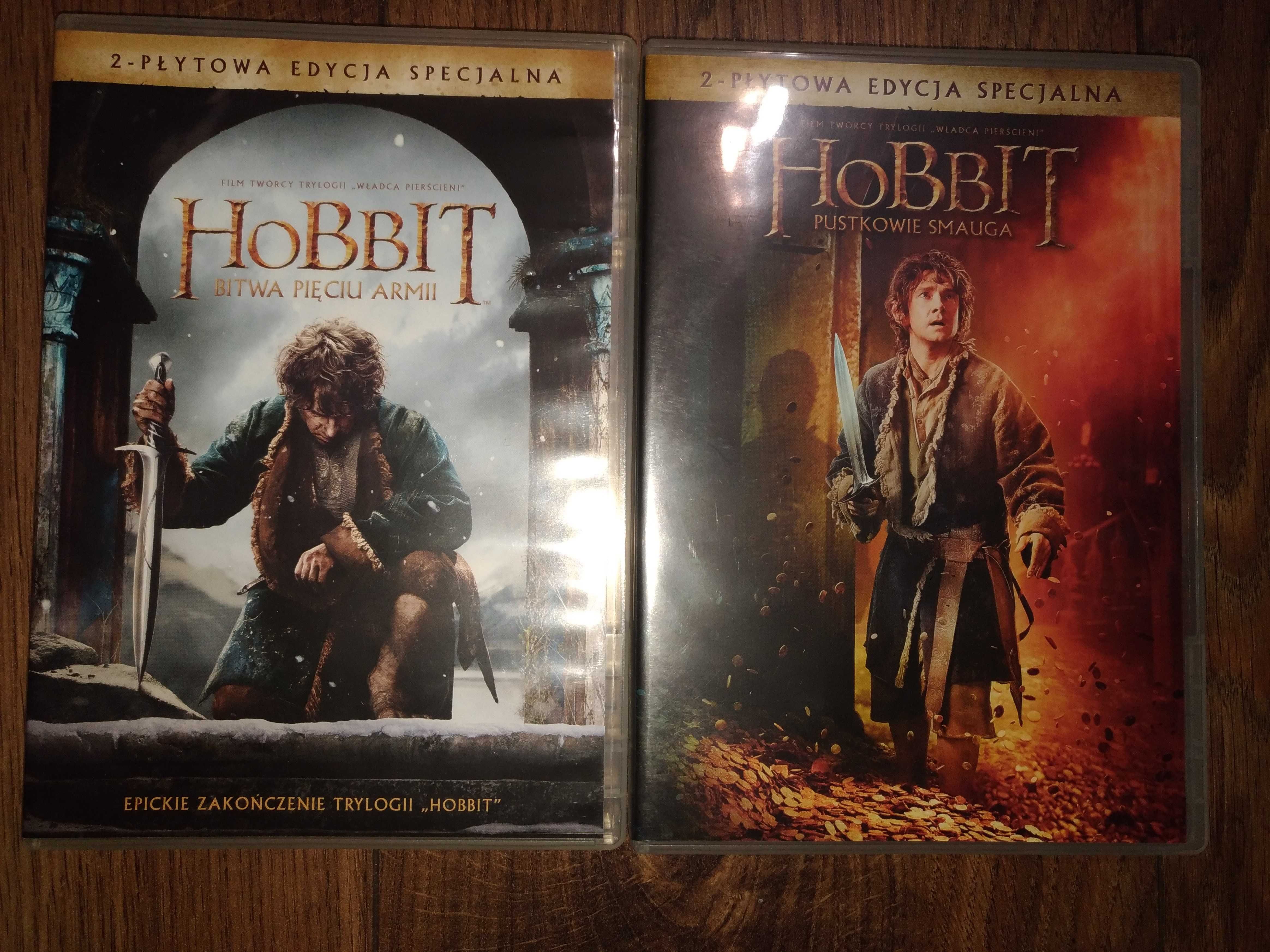 DVD: Hobbit Pustkowie Smauga, Hobbit Bitwa Pięciu Armii + dodatki