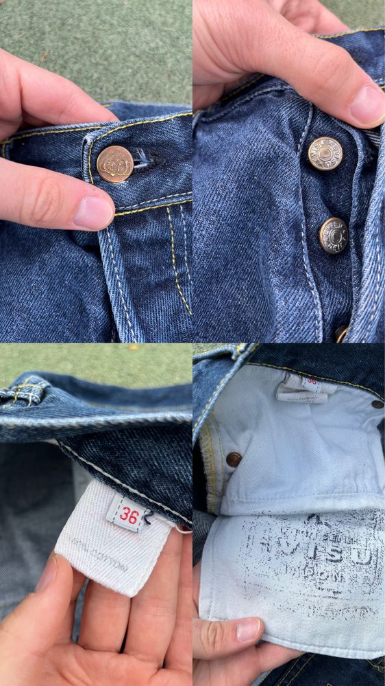 Мужские джинсы EVISU Denim Jeans с вышитыми логотипами (Levi’s)