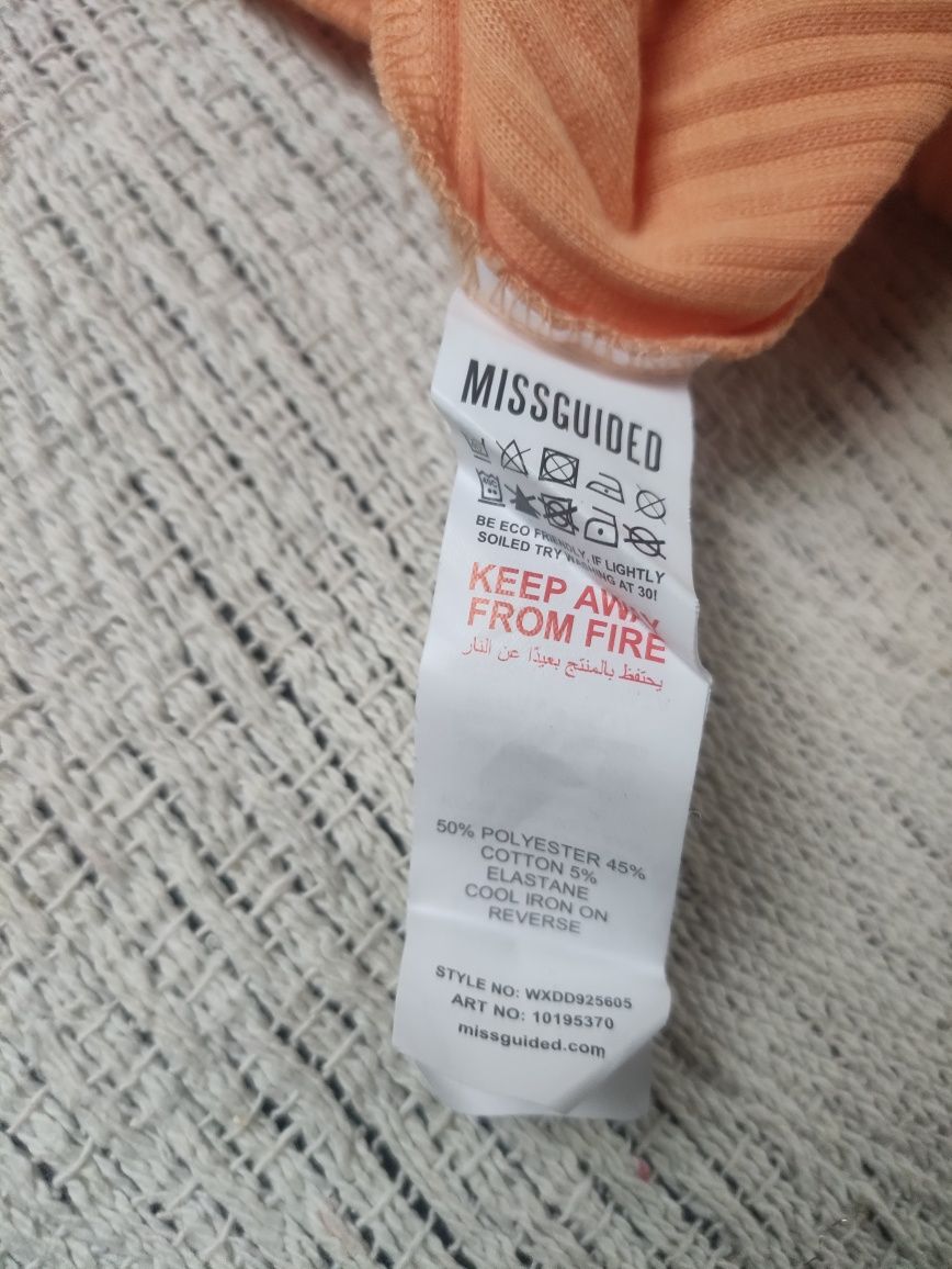 Sukienka MIDI pomarańczowa, 36, Missguided