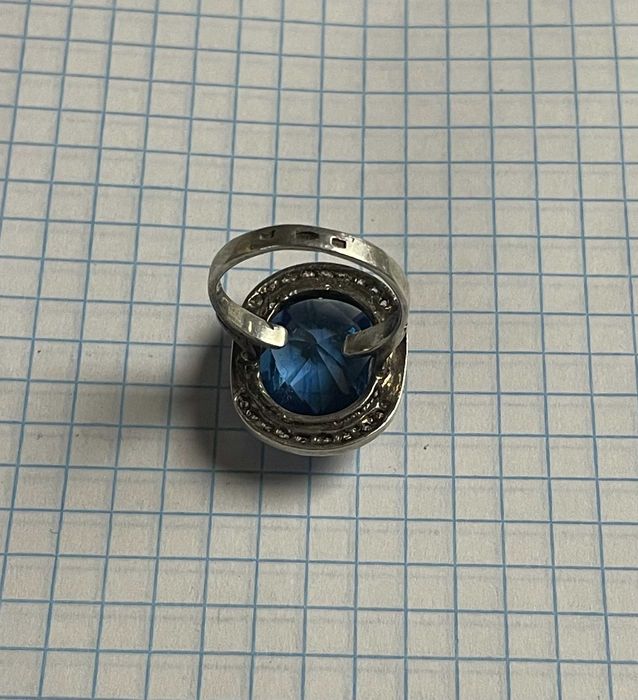 Серебряное кольцо 925 пробы и золото 375 пробы