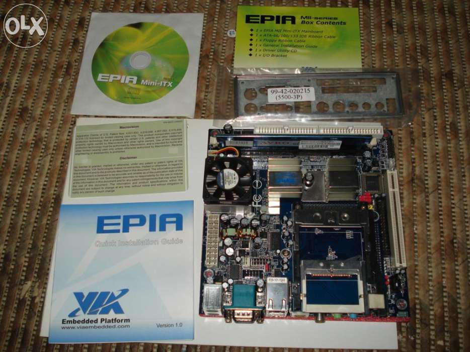 Motherboard Via Epia Miniitx Mii 1200Mhz