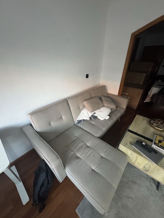 Vendo sofa cama com chaise longue 220 cm