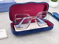 Okulary Przeciwsloneczne Filtr UV niebieskie / brazowe Zestaw Gucci