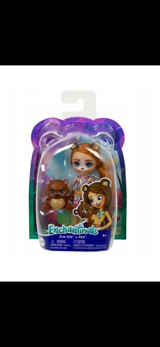Lalka Enchantimals laleczka Miś Bexie Bear (10 cm) i Bidie,