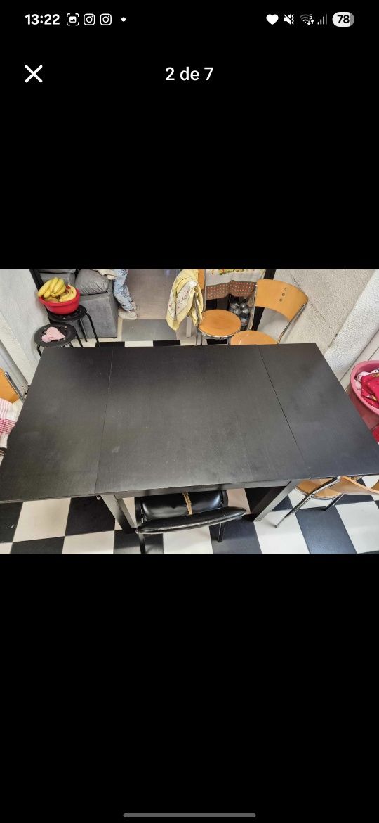 Mesa extensível de cozinha