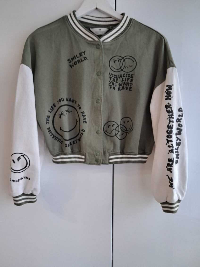 Nowość 2025:) bluza bejsbolówka Smiley World H&M roz 146/152