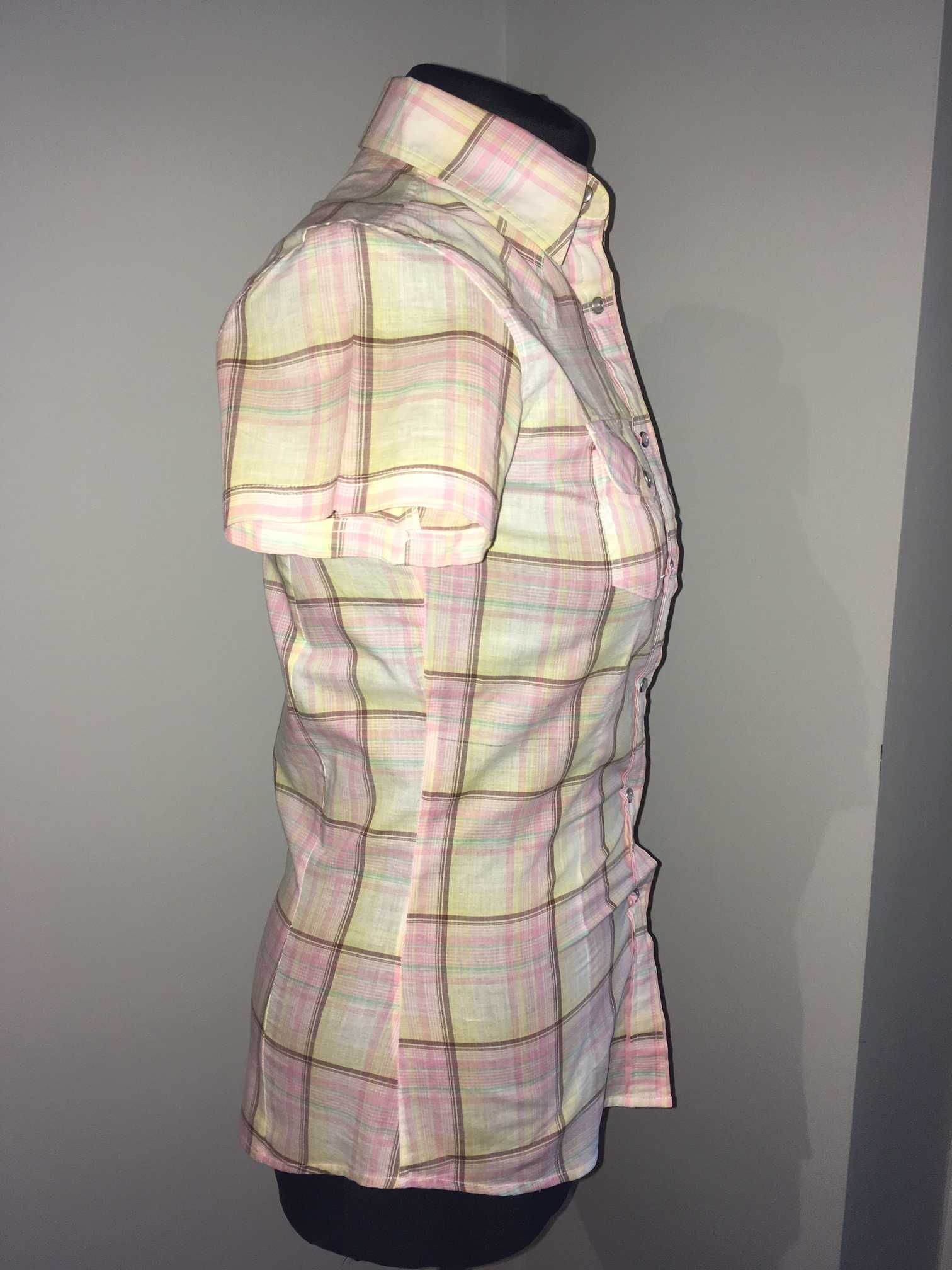 Nowa bawełniana koszula bluzka w kratę Cross Jeans S