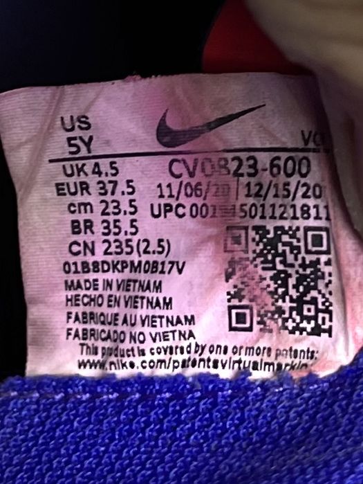 Nike Mercurial бутсы копы сороконожки 37 размер детские футбольные