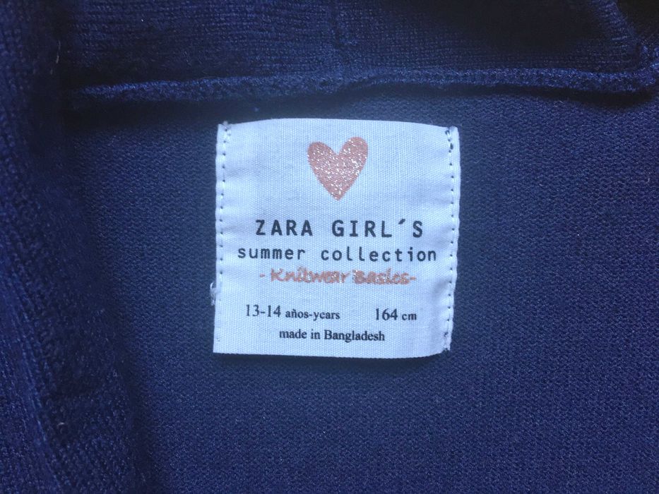 Sweter kardigan dziewczęcy Zara rozm. 164/ 13-14 lat