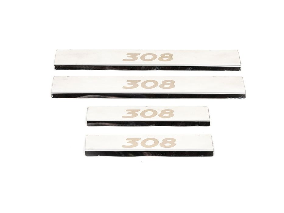 Carmos Peugeot 308 Накладки на пороги (нерж.)