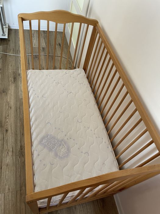 Łóżeczko drewniane dziecięce 125/65