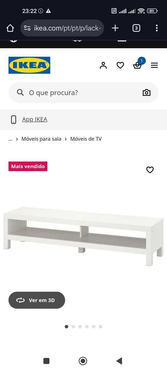 Móvel TV branco IKEA