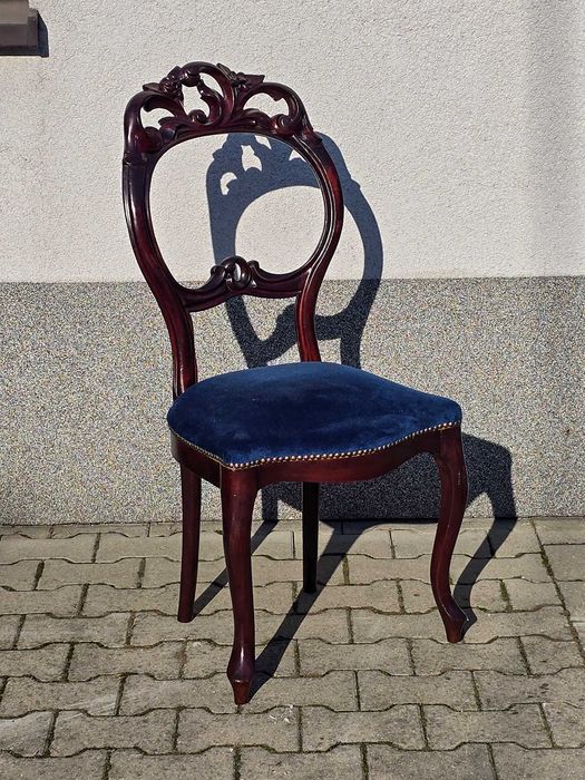 Komplet czterech krzeseł Ludwik Filip stylowe krzesła antyki stare