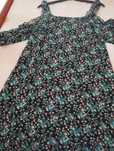 Vestido verde e preto