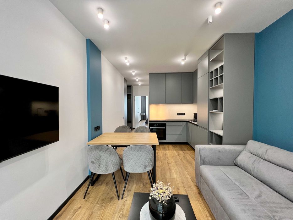 Гармонійна 1-кім 44м2 з двостороннім плануванням в ЖК Республіка