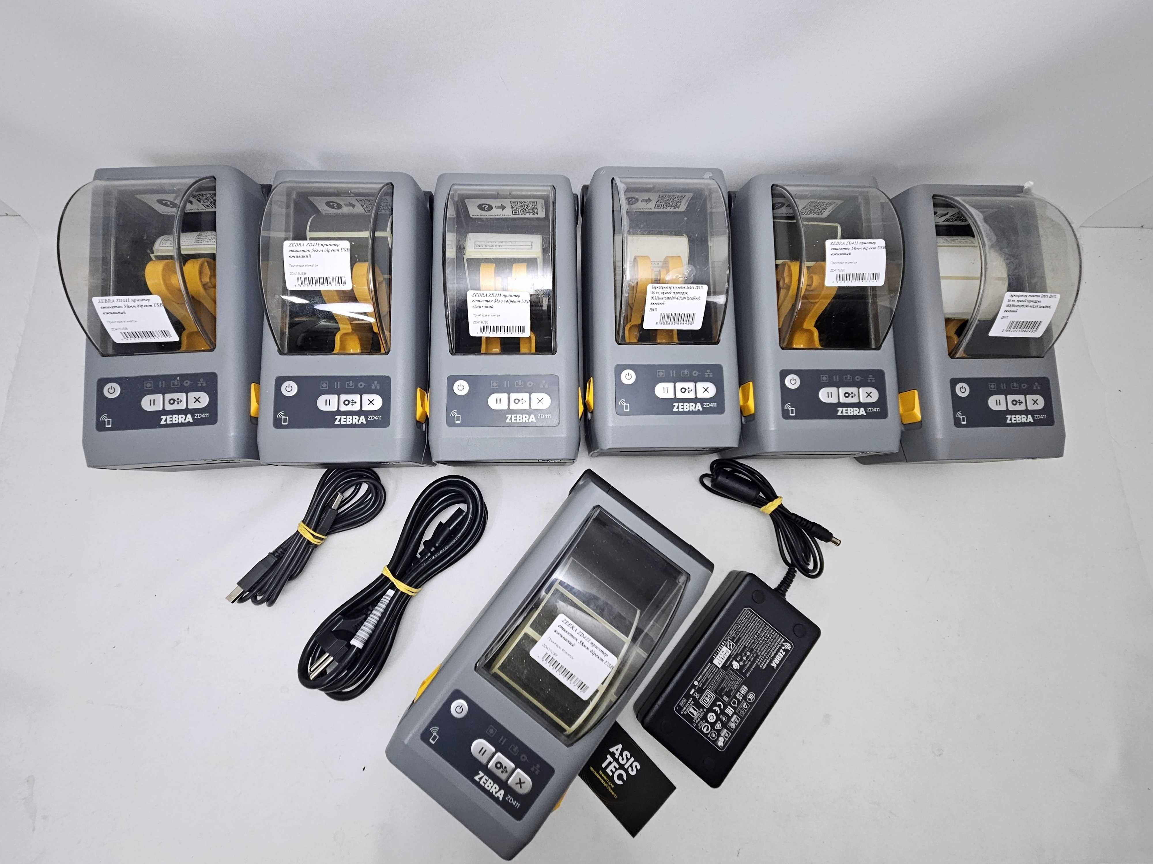 Zebra ZD411 термопринтер етикеток 58мм Bluetooth/USB 152мм/сек