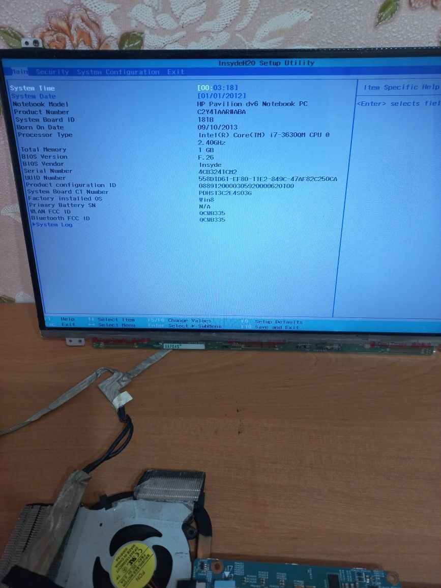 HP envy dv6 7252 Разборка