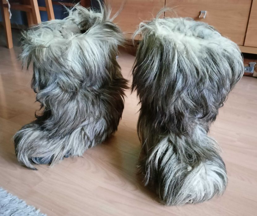 Buty śniegowce yeti z naturalnej skóry vintage 41-42