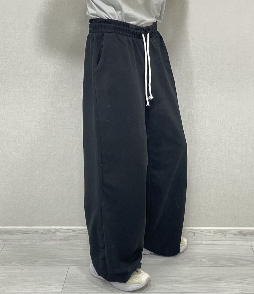 Штани спортивні широкі чорні sweatpants спортивные штаны baggy jaded