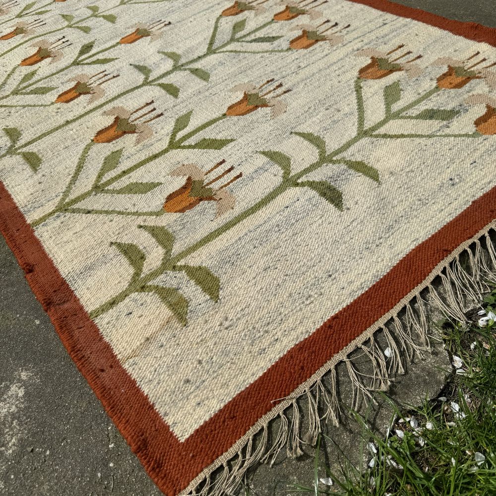 Stary kilim cepelia prl gobelin makatka arras 99x196cm vintage