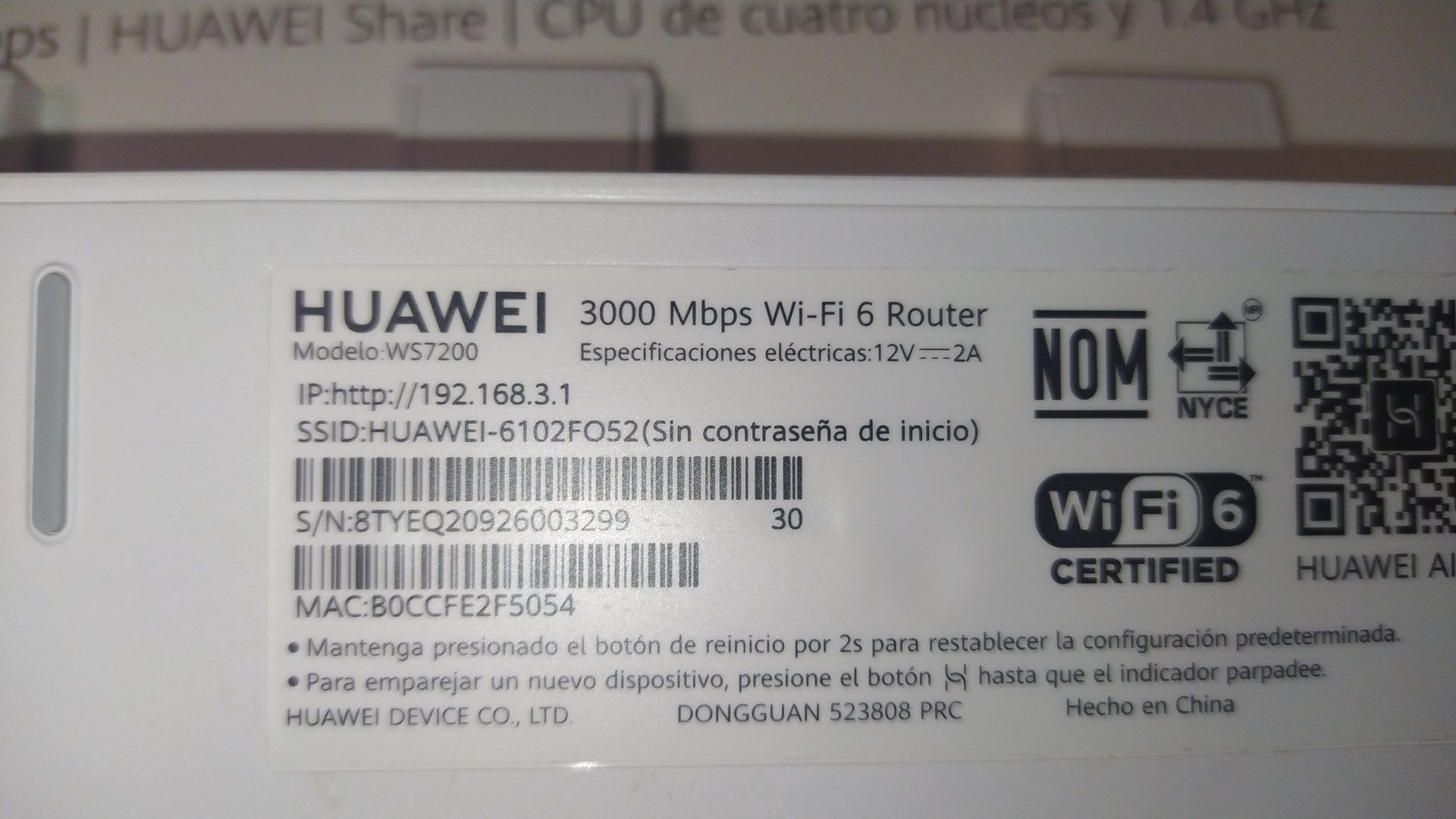 Маршрутизатор Huawei AX3 pro WS7200-30 (Brazil version)