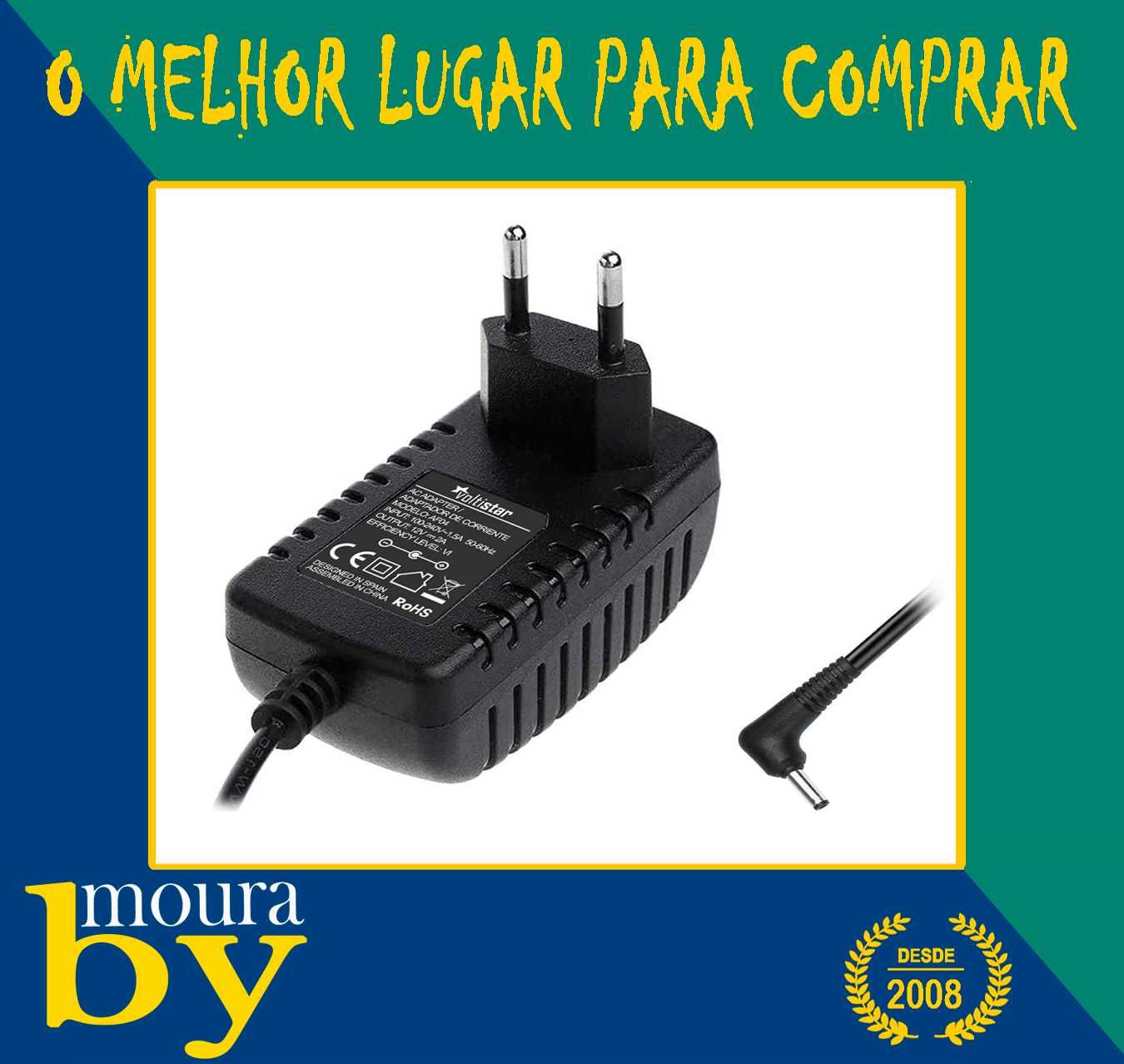 Carregador 12V 3A 36W e-Escolas (3.5x1.35mm) - YW-1203